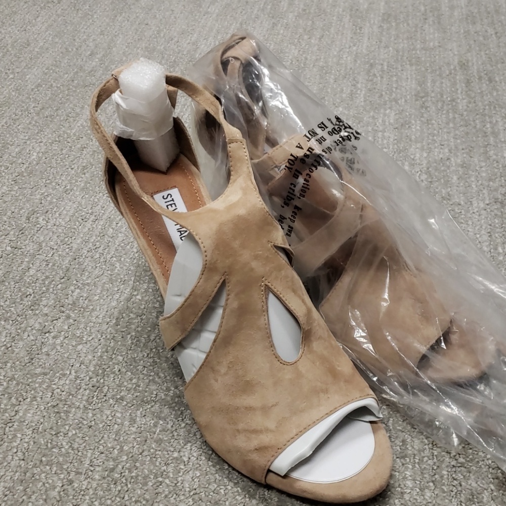 Suede Peep toe heels